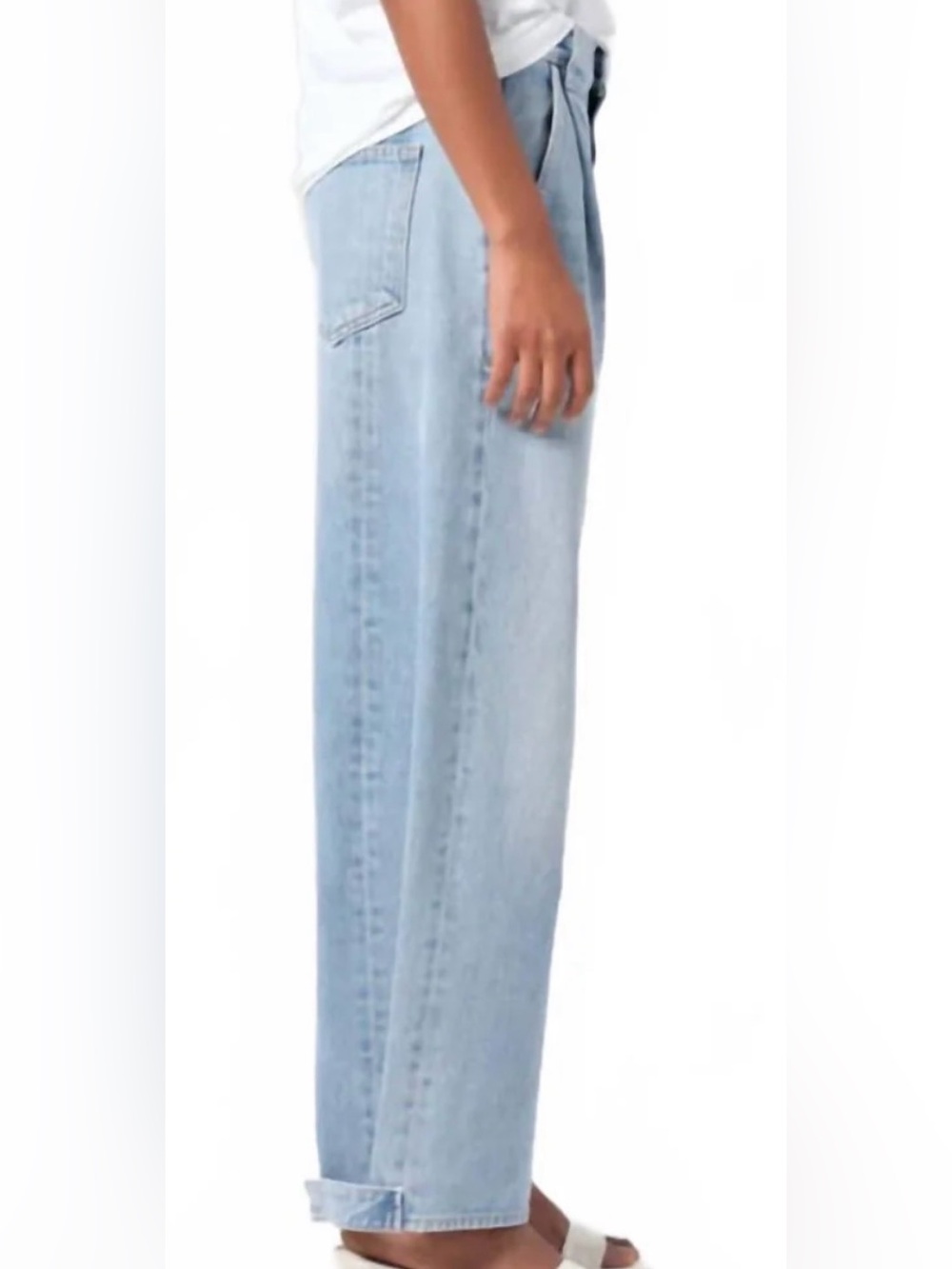 AGOLDE Darsha Pleated Wide-Leg Jeans | Size 28 - Picture 4 of 5